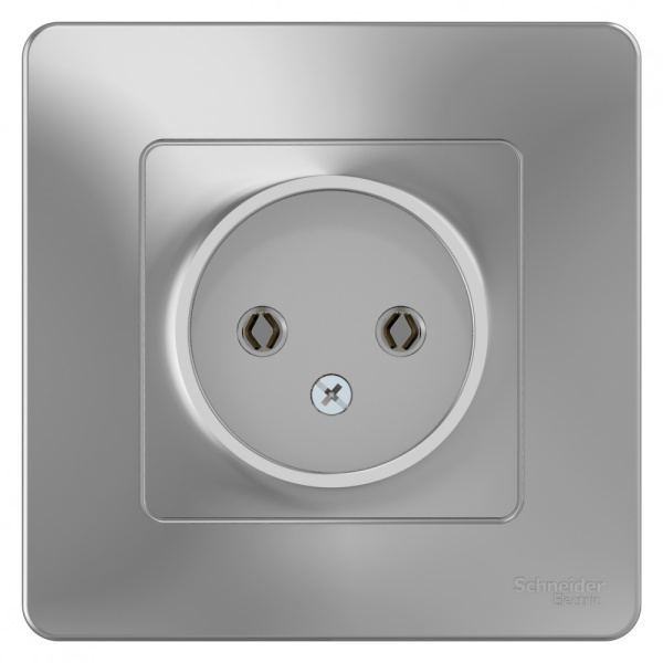 BLANCA С/У РОЗЕТКА без заземления без шторок 16А, 250В, АЛЮМИНИЙ