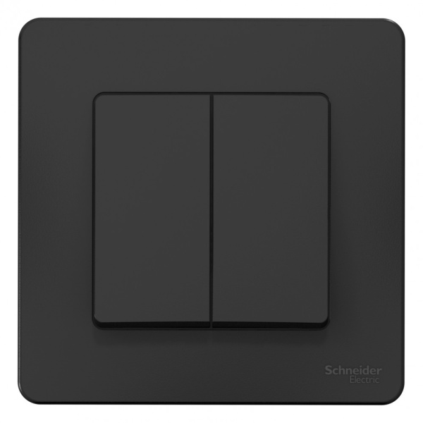 BLANCA С/У 2-клавишный ВЫКЛЮЧАТЕЛЬ (сх.5), 10А, 250В, АНТРАЦИТ