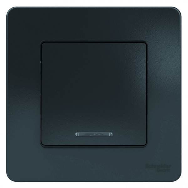 BLANCA С/У 1-клавишный ВЫКЛЮЧАТЕЛЬ (сх.1) с подсв., 10А, 250В, АНТРАЦИТ