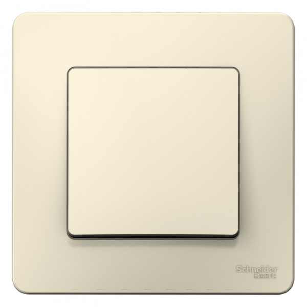 BLANCA С/У 1-клавишный ВЫКЛЮЧАТЕЛЬ (сх.1), 10А, 250В, МОЛОЧНЫЙ