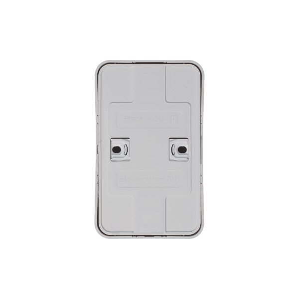 BLANCA О/У РОЗЕТКА двойная без заземл. без шт. ИЗОЛ.ПЛ., 16А, 250В, БЕЛЫЙ