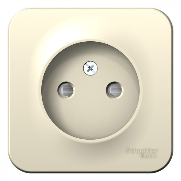 BLANCA О/У РОЗЕТКА без заземления со шторками, 16А, 250В, МОЛОЧНЫЙ