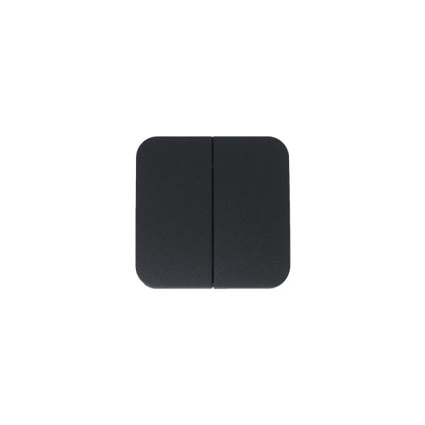 BLANCA О/У 2-клавишный ВЫКЛЮЧАТЕЛЬ (сх.5) ИЗОЛ.ПЛ., 10А, 250В, АНТРАЦИТ