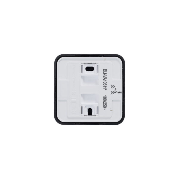 BLANCA О/У 2-клавишный ВЫКЛЮЧАТЕЛЬ (сх.5) с подсв.ИЗОЛ.ПЛ,10А,250В,АНТРАЦИТ