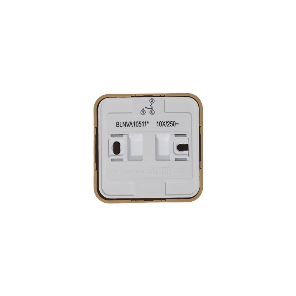 BLANCA О/У 2-клавишный ВЫКЛЮЧАТЕЛЬ (сх.5) с подсв.ИЗОЛ.ПЛ,10А,250В, ЯСЕНЬ