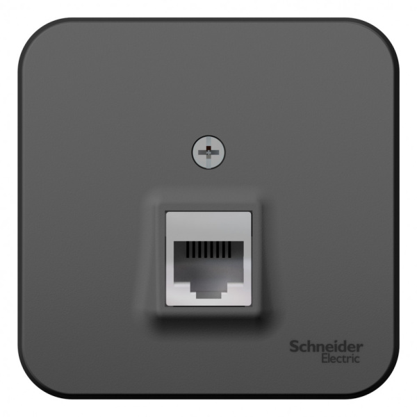 BLANCA О/У РОЗЕТКА компьютерная RJ45, кат.5E, ИЗОЛ.ПЛ.,АНТРАЦИТ