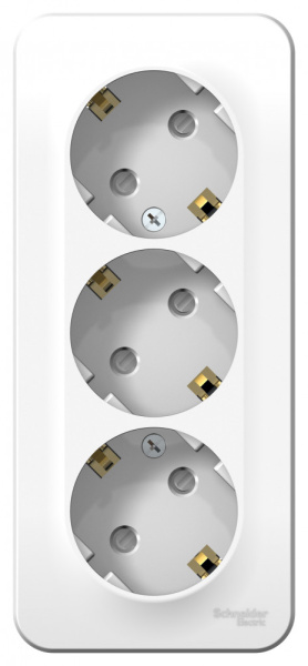 BLANCA О/У РОЗЕТКА 3-я с заземлением со шторками ИЗОЛ.ПЛ.,16А, 250В, БЕЛЫЙ