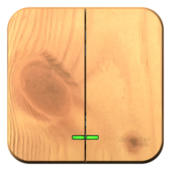 BLANCA О/У 2-клавишный ВЫКЛЮЧАТЕЛЬ (сх.5), 10А, 250В, ЯСЕНЬ