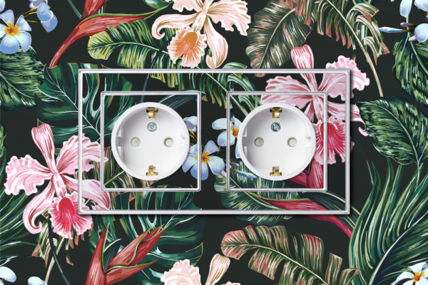 ATLASDESIGN ART РОЗЕТКА с заземлением со шторками, 16А, механизм, БЕЛЫЙ