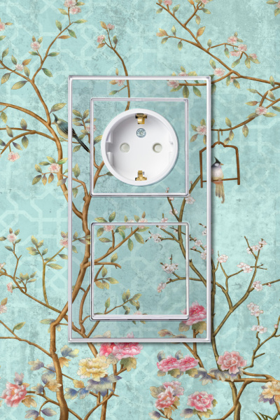 ATLASDESIGN ART РОЗЕТКА с заземлением со шторками, 16А, механизм, БЕЛЫЙ