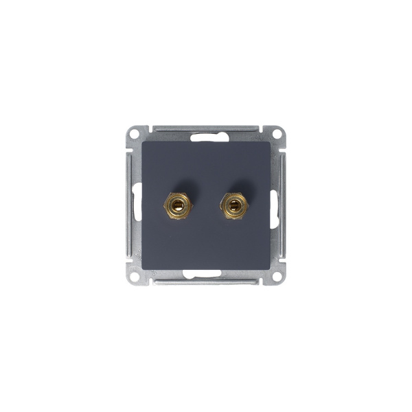 ATLASDESIGN АУДИОРОЗЕТКА двойная, ГРИФЕЛЬ