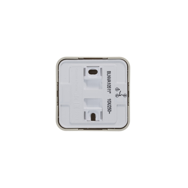 BLANCA О/У 2-клавишный ВЫКЛЮЧАТЕЛЬ (сх.5) с подсв.ИЗОЛ.ПЛ.,10А,250В,БЕЖЕВЫЙ