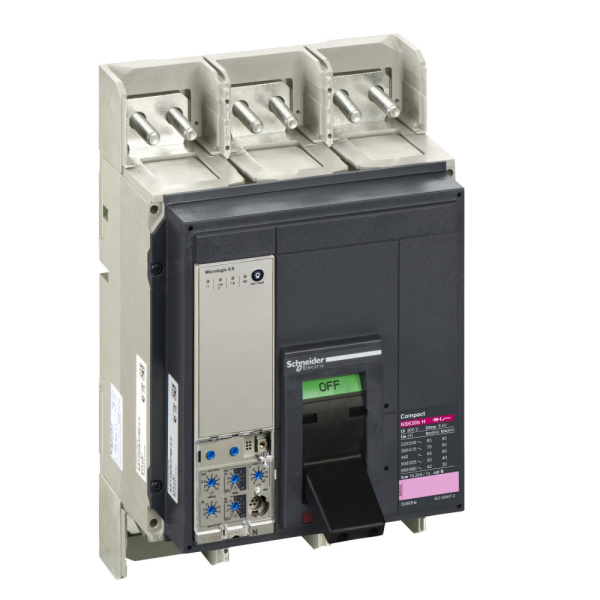 Автоматический выключатель ComPact NS800H, 70 kA при 415 В пер.тока, расцепитель MicroLogic 6.0, 800 A, стационар.,3П3Т