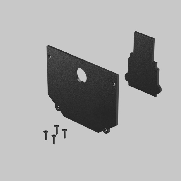 Комплект заглушек к шинопроводу Exility для монтажа в натяжной ПВХ потолок (внешняя 2 шт+внутренняя 2 шт)