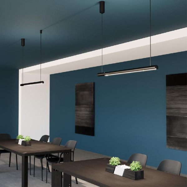 359307 OVER NT24 000 черный Светильник подвесной диммируемый со сменой цв.температуры (сенсор) IP20 LED 14W 2700/4000/6000K 220-240V FERMO