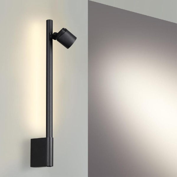 359313 OVER NT24 000 черный Светильник настенный диммируемый (выключатель) IP20 LED 7W+7W 4000K 220-240V FERMO