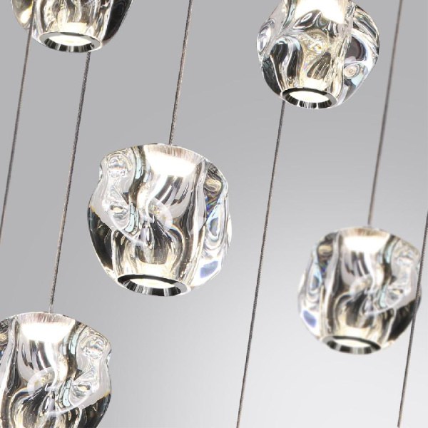 5084/120L L-VISION ODL25 553 хром/прозрачный/металл/акрил Люстра каскадная LED 120W 4000K 6000Лм JEMSTONE