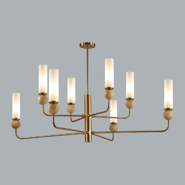 6625/8 MIDCENT ODL25 223 Люстра под латунь/металл/стекло/камень IP20 8*E14 40W 220V LOLLA