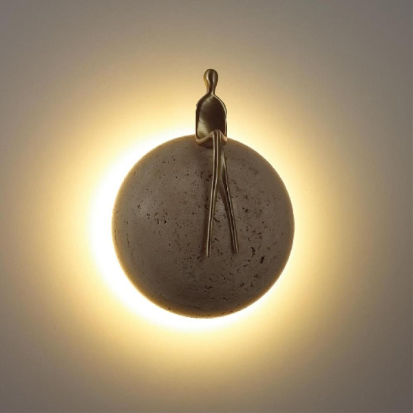 7011/5WL L-VISION ODL25 231 Настенный светильник латунь/камень IP20 LED 1*5W 3000K 220V CONFUCIUS