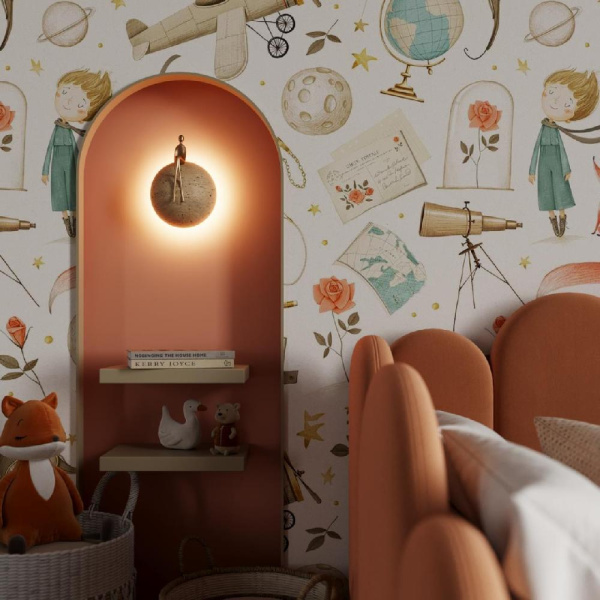 7011/5WL L-VISION ODL25 231 Настенный светильник латунь/камень IP20 LED 1*5W 3000K 220V CONFUCIUS