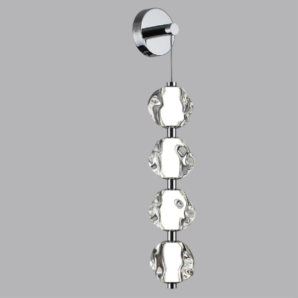 5084/17WL L-VISION ODL25 553 хром/прозрачный/металл/акрил Бра LED 17W 4000K 850Лм JEMSTONE