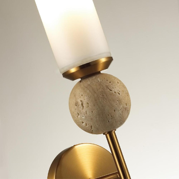 6625/1W MIDCENT ODL25 223 Настенный светильник под латунь/металл/стекло/камень IP20 E14 1*E14 40W 220V LOLLA