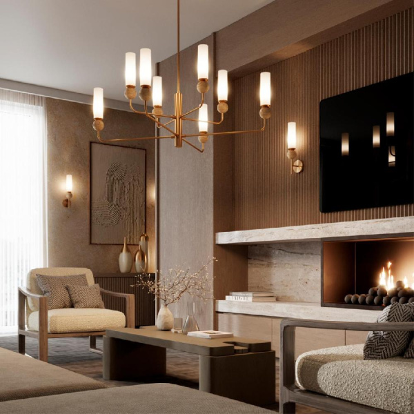 6625/1W MIDCENT ODL25 223 Настенный светильник под латунь/металл/стекло/камень IP20 E14 1*E14 40W 220V LOLLA