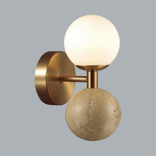 6625/6WL MIDCENT ODL25 221 Настенный светильник под латунь/металл/стекло/камень IP20 LED 1*6W 3000K 220V LOLLA