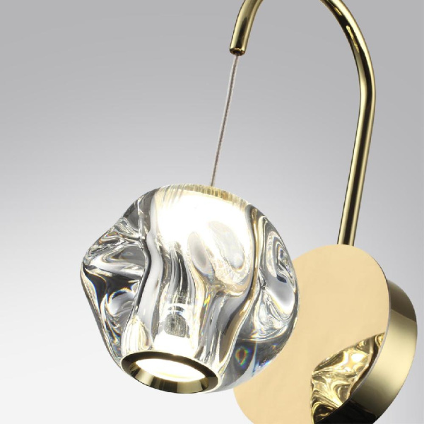 5085/5WL L-VISION ODL25 555 золото/прозрачный/металл/акрил Бра LED 5W 4000K 240Лм JEMSTONE