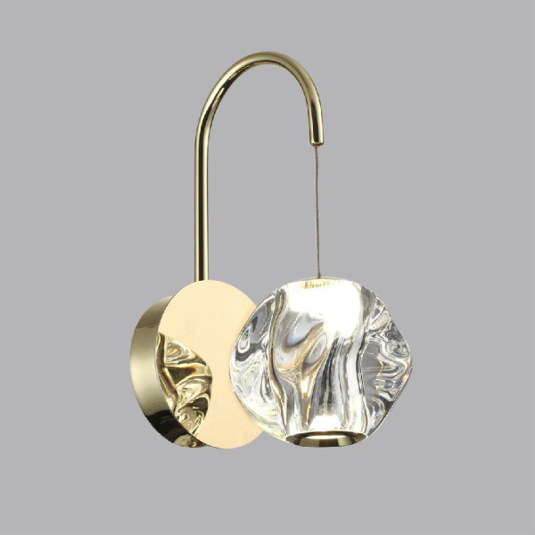 5085/5WL L-VISION ODL25 555 золото/прозрачный/металл/акрил Бра LED 5W 4000K 240Лм JEMSTONE