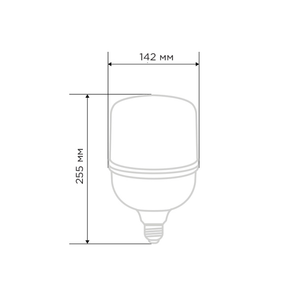 Лампа светодиодная высокомощная 50Вт E27 (+переходник E40) 4750Лм 6500K REXANT