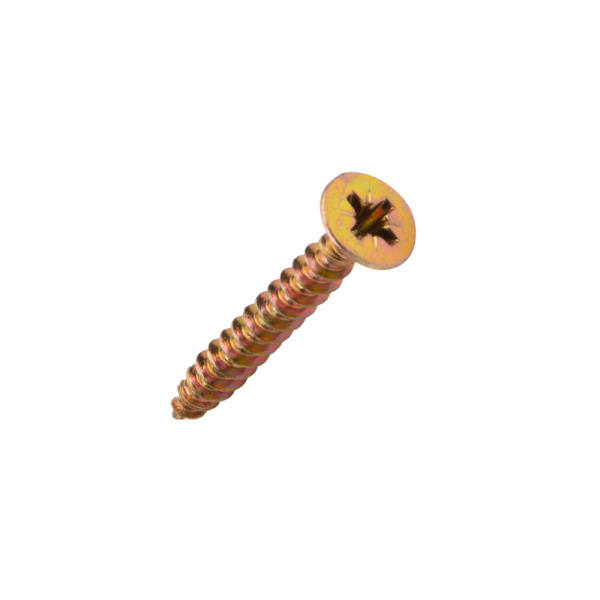 Саморез универсальный 5,0х40мм, желтый цинк, пакет (20 шт/уп) KRANZ 