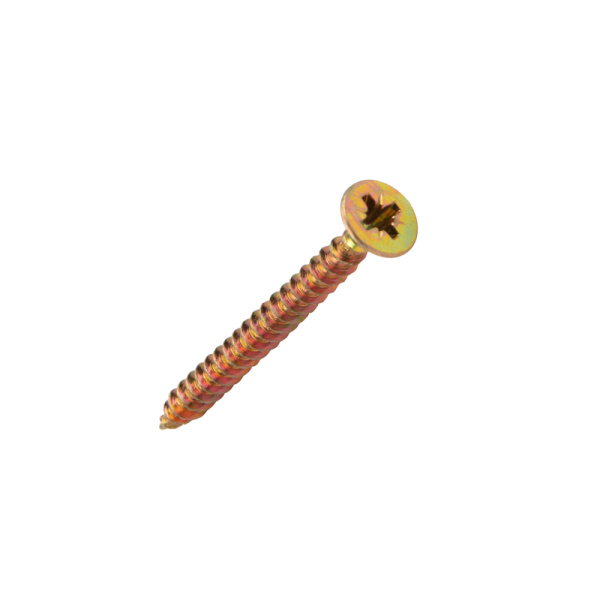 Саморез универсальный 4,5х50мм, желтый цинк, пакет (10 шт/уп) KRANZ 