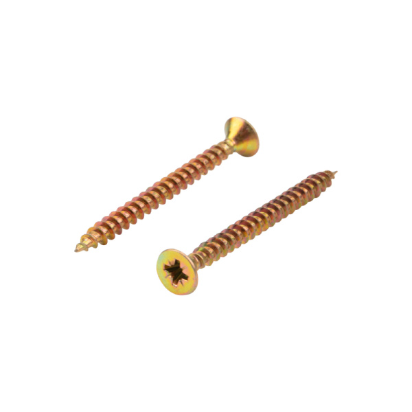 Саморез универсальный 4,5х50мм, желтый цинк, пакет (10 шт/уп) KRANZ 