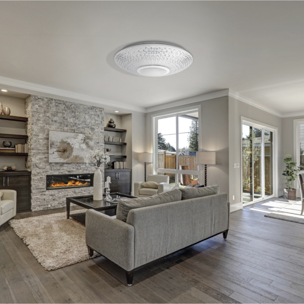 Светильник настенно-потолочный REXANT Satori Melody 2700-6500 K RGB Bluetooth Sound с пультом и APP LED 