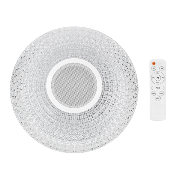 Светильник настенно-потолочный REXANT Satori Melody 2700-6500 K RGB Bluetooth Sound с пультом и APP LED 