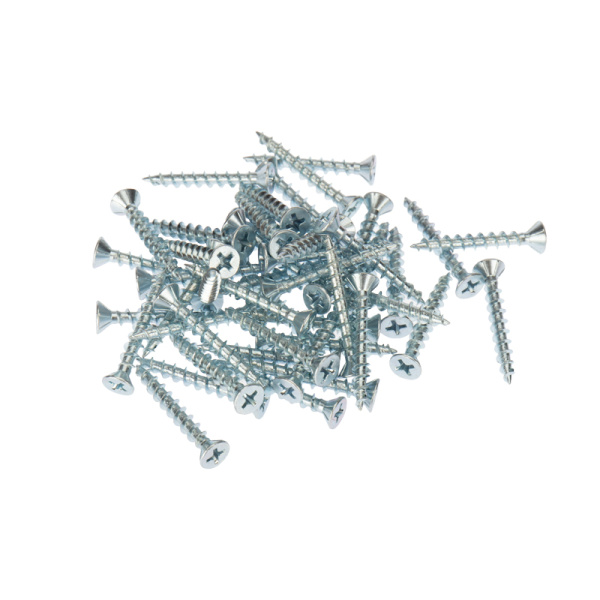 Саморез оконный острый 4,1х30мм, белый цинк, короб (500 шт/уп) KRANZ 