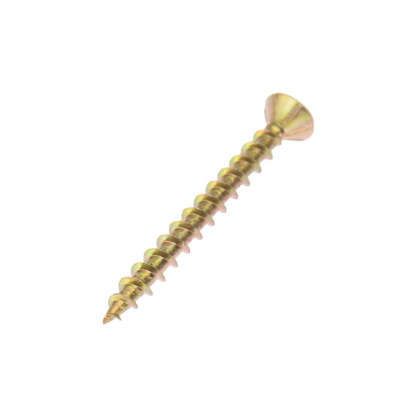 Саморез оконный острый 4,1х40мм, желтый цинк, короб (500 шт/уп) KRANZ