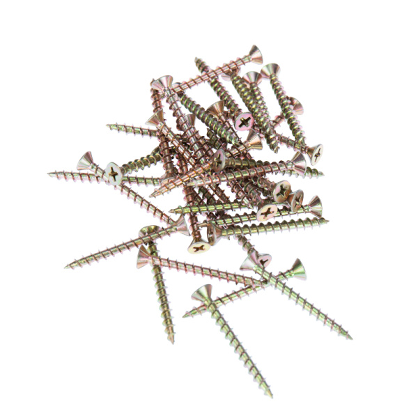 Саморез оконный острый 4,1х40мм, желтый цинк, короб (500 шт/уп) KRANZ