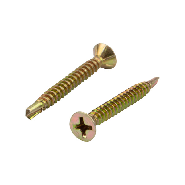 Саморез оконный сверло 3,9х25мм, желтый цинк, короб (500 шт/уп) KRANZ 