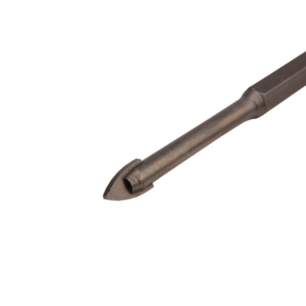 Сверло по стеклу и керамике 6 мм, 2 грани, шестигранный хвостовик Kranz