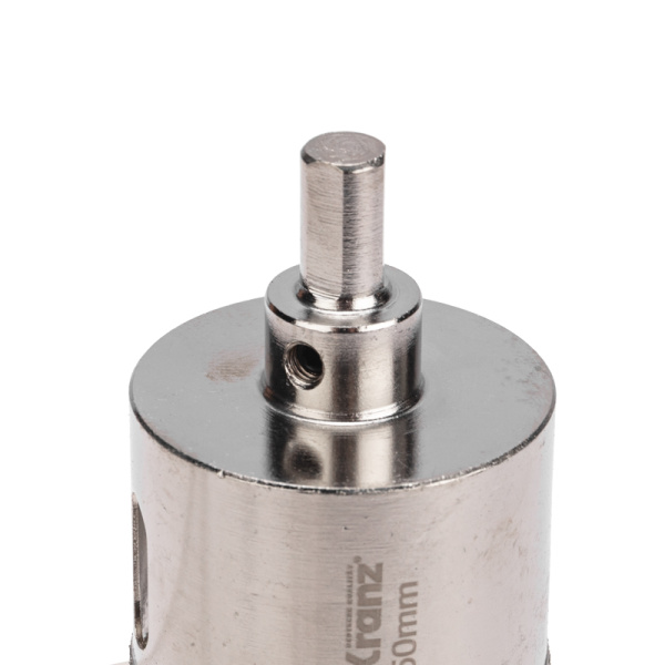 Коронка алмазная 50мм по керамограниту с центровочным сверлом KRANZ