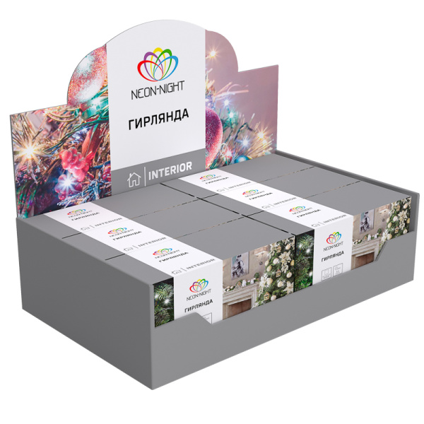 Гирлянда Твинкл-Лайт 10 м, прозрачный ПВХ, 80 LED, белое свечение NEON-NIGHT