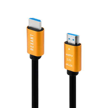Кабель HDMI - HDMI 2.0, 1м, Gold REXANT