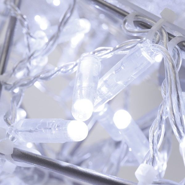 Светодиодная фигура Звезда 50 см, 80 светодиодов, с трубой и подвесом, цвет свечения белый NEON-NIGHT