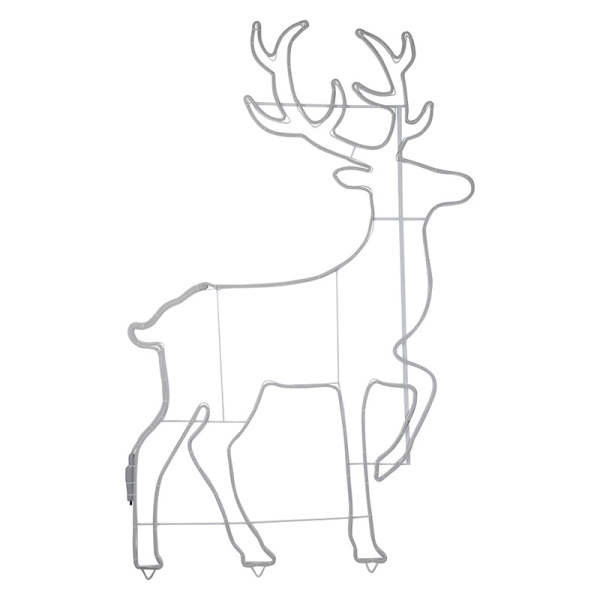 Фигура световая Сказочный олень из гибкого неона, 140х93 см, 1680 LED, цвет свечения белый NEON-NIGHT