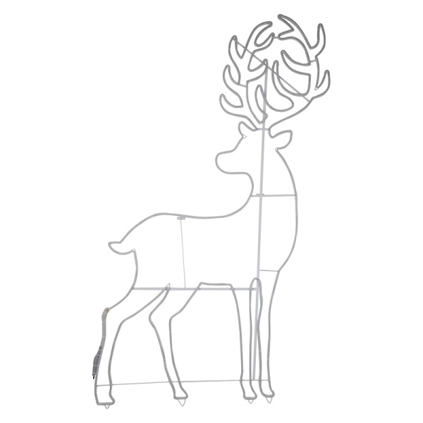 Фигура световая Сказочный олень из гибкого неона, 180х110 см, 2400 LED, цвет свечения белый NEON-NIGHT