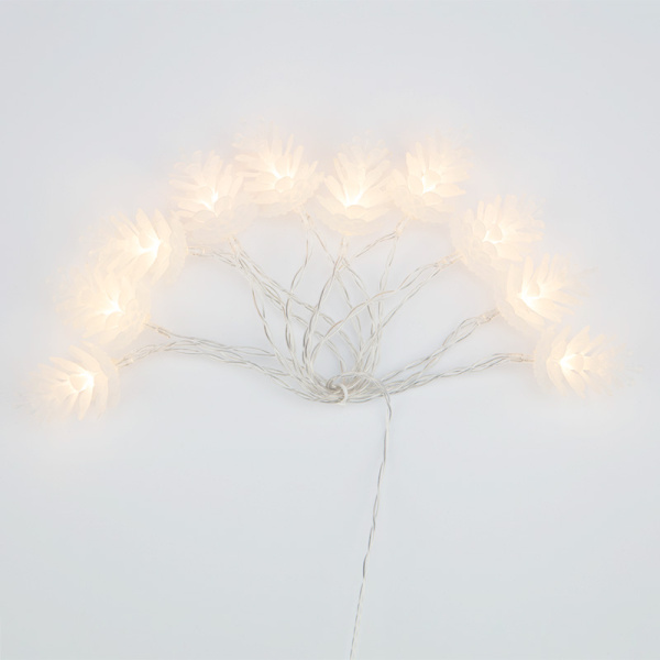 Гирлянда светодиодная Шишки 1,5 м, 10 LED, прозрачный ПВХ, цвет свечения теплый белый, 2 х АА (батарейки не в комплекте) NEON-NIGHT