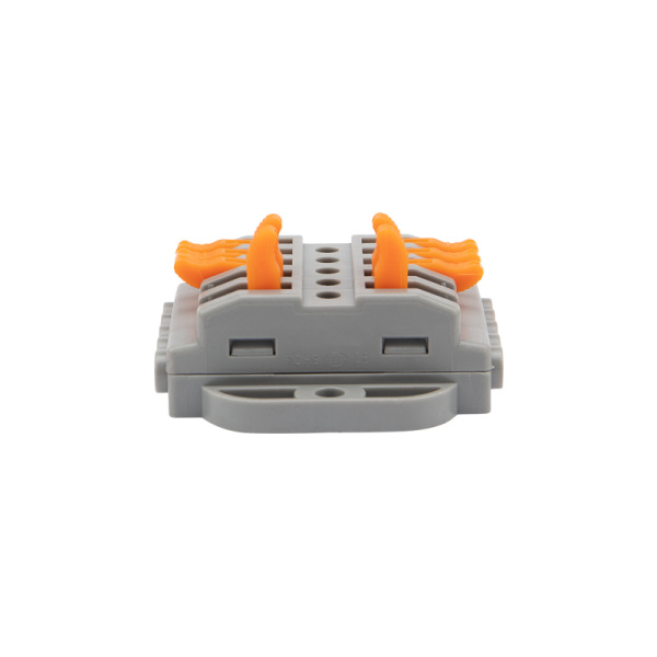 Клемма СМК 222-425P проходная 5 полюсов, с монтажной площадкой (0,08-4 мм²), серая (20 шт./уп.) REXANT