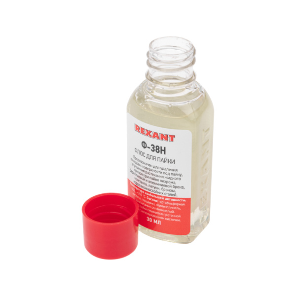 Флюс для пайки, Ф-38Н, 30мл, флакон REXANT
